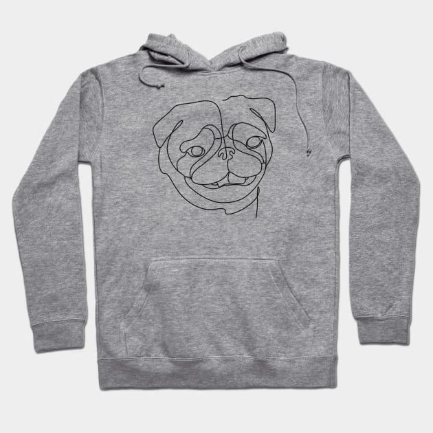 Bulldog face Hoodie by Xatutik-Art